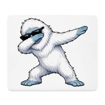 Dabbing Yeti - Mousepad (Querformat) - Weiß - Vorne
