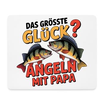 Angeln mit Papa - Mousepad (Querformat) - Weiß - Vorne
