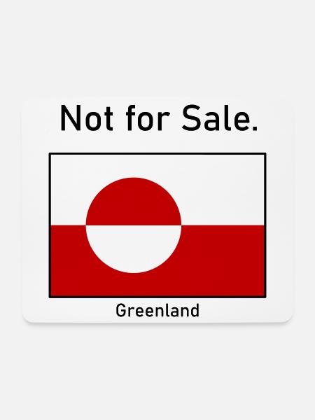 Not for Sale - Greenland Grönland Flagge Flag - Mousepad (Querformat) - Weiß