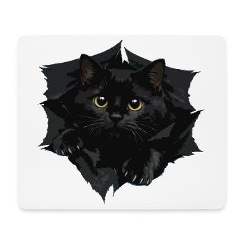 Black Cat by Clipped Edge - Mouse Pad (horizontal) - white - Front