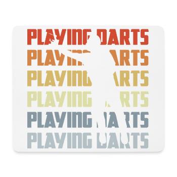 Play Darts Vintage Look - Tapis de souris (format paysage) - blanc - Devant