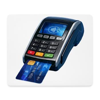 Contactless Payment Terminal Design - Mouse Pad (horizontal) - white - Front