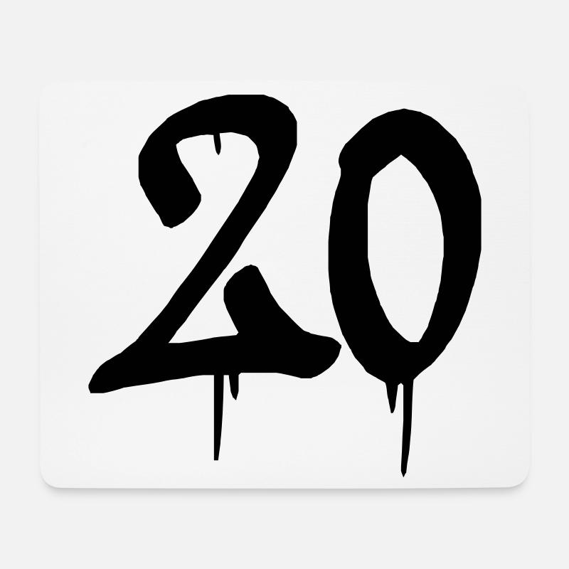 20_graffiti - Mousepad (Querformat) - Weiß