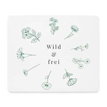 Design Damen Blumenkreis, Yoga und Entspannung - Mousepad (Querformat) - Weiß - Vorne