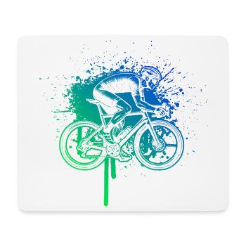 Idée cadeau pour un vélo de route avec vélo de route - Tapis de souris (format paysage) - blanc - Devant