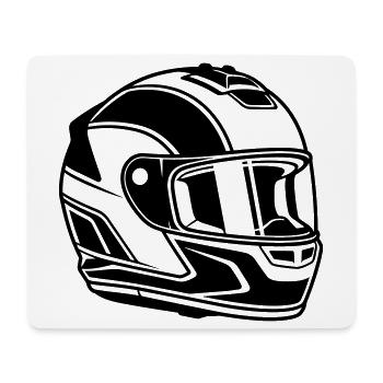 racing helmet - Mouse Pad (horizontal) - white - Front