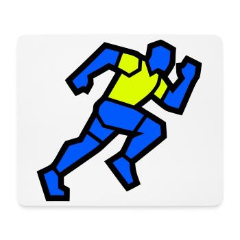 Équipe marathon polygonale rapide - Tapis de souris (format paysage) - blanc - Devant