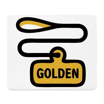 Dog Leash Golden Retriever Walk - Mouse Pad (horizontal) - white - Front