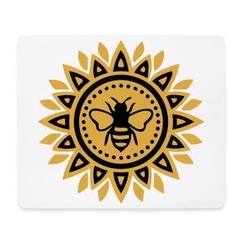 Mandala Biene Boho Yoga Imkerei Bienen - Mousepad (Querformat) - Weiß - Vorne