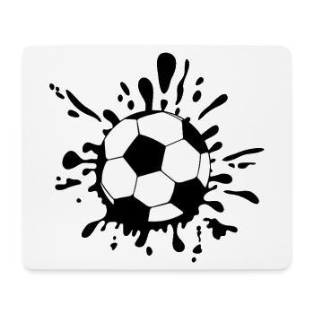 Fußball Ball Spritzer Kleckse - Mousepad (Querformat) - Weiß - Vorne