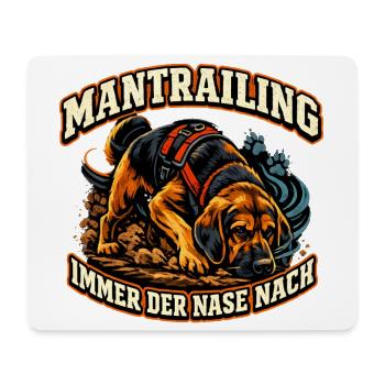 Mantrailing Nase führt - Mousepad (Querformat) - Weiß - Vorne