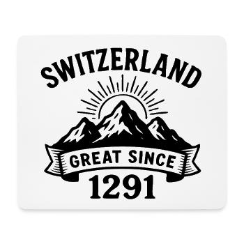 La Suisse Grande depuis 1291 Cap - Tapis de souris (format paysage) - blanc - Devant