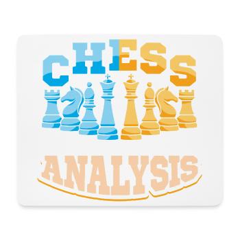 Échiquier des joueurs d’échecs - Tapis de souris (format paysage) - blanc - Devant