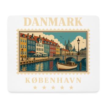 Dänemark Kopenhagen Vintage Reisemarke - Mousepad (Querformat) - Weiß - Vorne