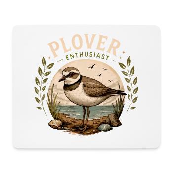 Pluvier passionné d’oiseau côtier - Tapis de souris (format paysage) - blanc - Devant