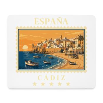 Spanien Cádiz Vintage Reisemarke - Mousepad (Querformat) - Weiß - Vorne