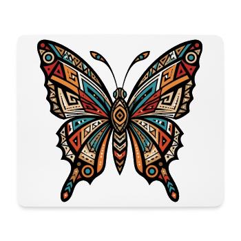 Geometric Tribal Butterfly - Mouse Pad (horizontal) - white - Front