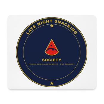 Nacht Snack Gesellschaft Emblem - Mousepad (Querformat) - Weiß - Vorne