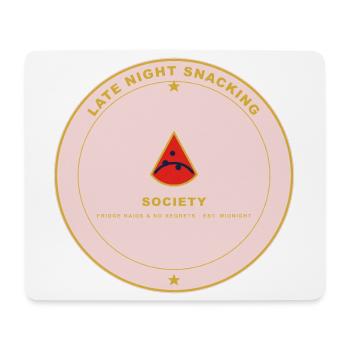 Mitternachts Snack Gesellschaft Pink - Mousepad (Querformat) - Weiß - Vorne