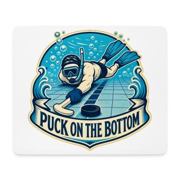 PUCK ON THE BOTTOM - Mousepad (Querformat) - Weiß - Vorne