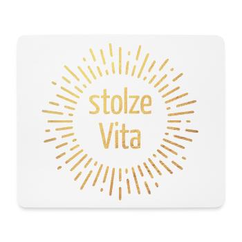Sonne Dolce Vita Gold Lifestyle Print Bürohumor - Mousepad (Querformat) - Weiß - Vorne