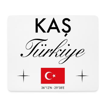 Kas Türkei Koordinaten Reise Souvenir - Mousepad (Querformat) - Weiß - Vorne