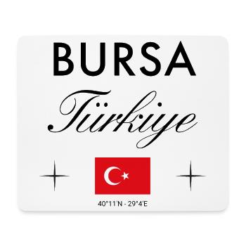 Bursa Turkei Koordinaten Reise Souvenir - Mousepad (Querformat) - Weiß - Vorne