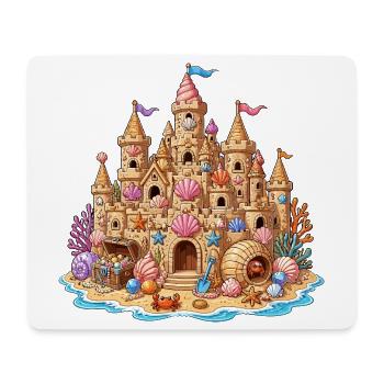 Coquillages de château de sable côtiers - Tapis de souris (format paysage) - blanc - Devant