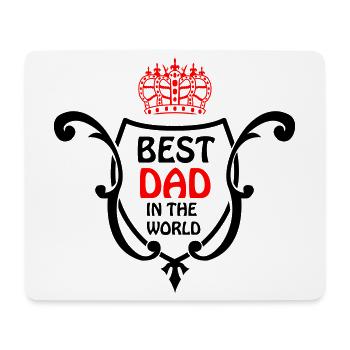 Estampe du Papa Royal avec couronne - Tapis de souris (format paysage) - blanc - Devant