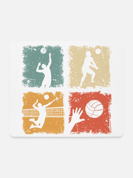Volleyball Volleyballer Sport Männer Und Jungen - Mousepad (Querformat) - Weiß