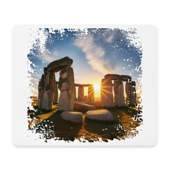 Sonnenaufgang über einer megalithischen Anlage - Mousepad (Querformat) - Weiß - Vorne