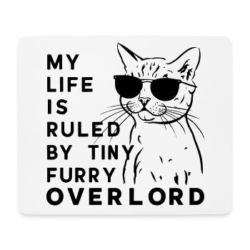 Kleiner pelziger Overlord-Katzen-Humor - Mousepad (Querformat) - Weiß - Vorne