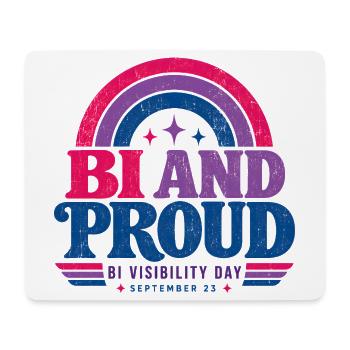 Bi und stolz | Tag der Sichtbarkeit von Bisexuellen, 23. September - Mousepad (Querformat) - Weiß - Vorne