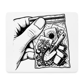 Gartenset – Gemüsesamen und Blumen - Mousepad (Querformat) - Weiß - Vorne