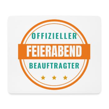 Offizieller Feierabend-Beauftragter - Mousepad (Querformat) - Weiß - Vorne