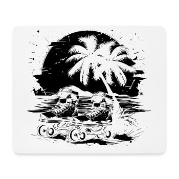 Rollschuhlaufen - Mousepad (Querformat) - Weiß - Vorne