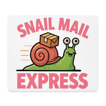 Schneckenpost – Snail Mail Express - Mousepad (Querformat) - Weiß - Vorne