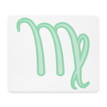 Jungfrau Sternzeichen Pastellgrün - Mousepad (Querformat) - Weiß - Vorne