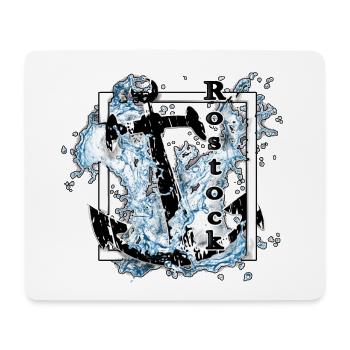 Rostock Anker Schriftzug | Yolo-Artwork - Mousepad (Querformat) - Weiß - Vorne
