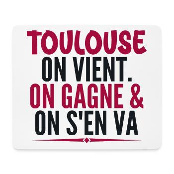 Rugby Toulouse Humour Cadeau Supporter Rugby - Tapis de souris (format paysage) - blanc - Devant