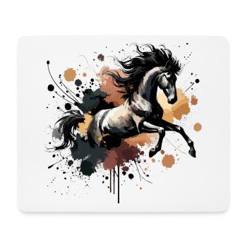 Watercolor horse, horse - Mouse Pad (horizontal) - white - Front