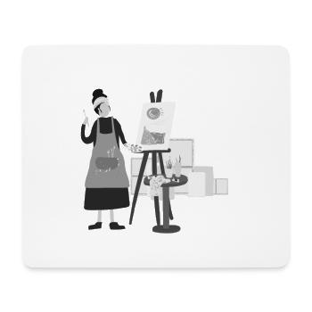 art - Tapis de souris (format paysage) - blanc - Devant