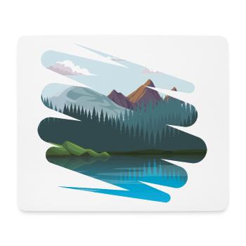 Landscape with even more mountains - Mouse Pad (horizontal) - white - Front