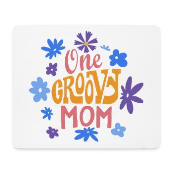Une maman groovy, une maman géniale - Tapis de souris (format paysage) - blanc - Devant