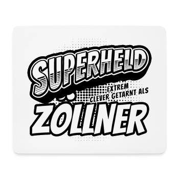 Superheld, clever getarnt als Zöllner - Mousepad (Querformat) - Weiß - Vorne
