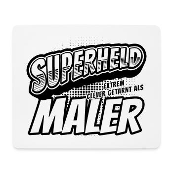 Superheld, clever getarnt als Maler - Mousepad (Querformat) - Weiß - Vorne