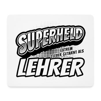 Superheld, clever getarnt als Lehrer - Mousepad (Querformat) - Weiß - Vorne