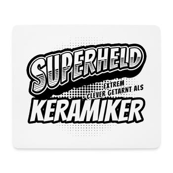 Superheld, clever getarnt als Keramiker - Mousepad (Querformat) - Weiß - Vorne