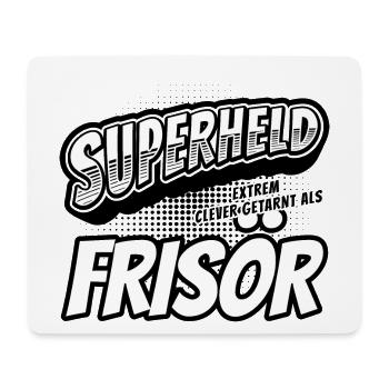 Superheld, clever getarnt als Frisör - Mousepad (Querformat) - Weiß - Vorne