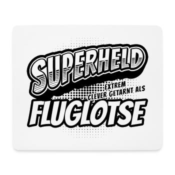 Superheld, clever getarnt als Fluglotse - Mousepad (Querformat) - Weiß - Vorne